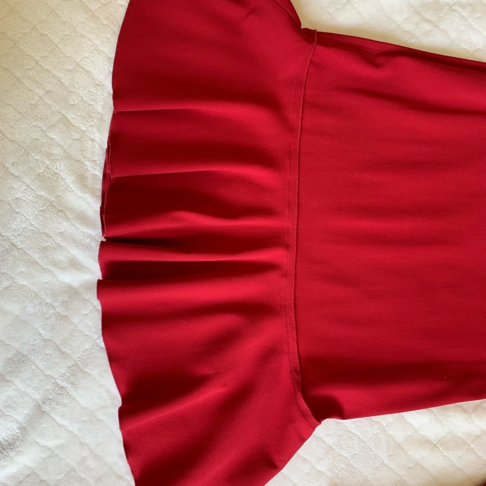 Theory long sleeve dress in red - Picture 8 of 8